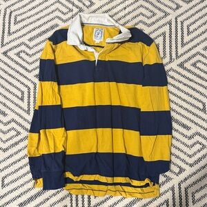 Yellow and Navy Striped Rugby Shirt